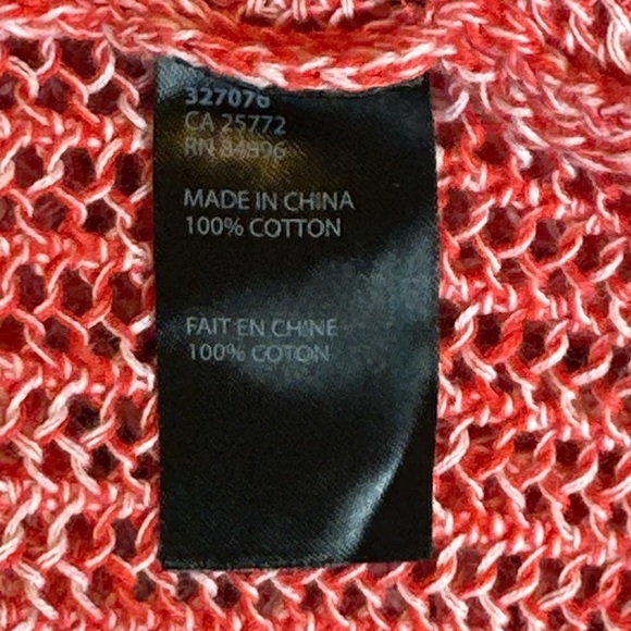 Dex cotton long sleeve open knit pullover - Picture 6 of 7